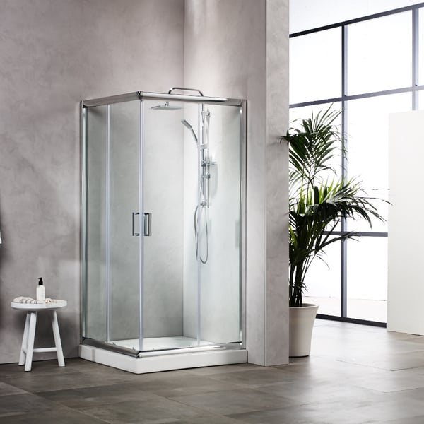 Καμπίνα Τετράγωνη Διάφανη New Tema 90x90cm